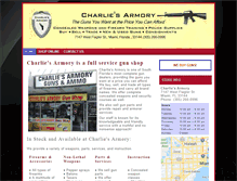 Tablet Screenshot of charliesarmory.com